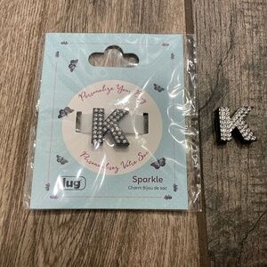 Lug Sparkle Charms Letter K